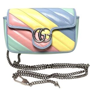 Gucci Pastel Striped Crossbody Bag